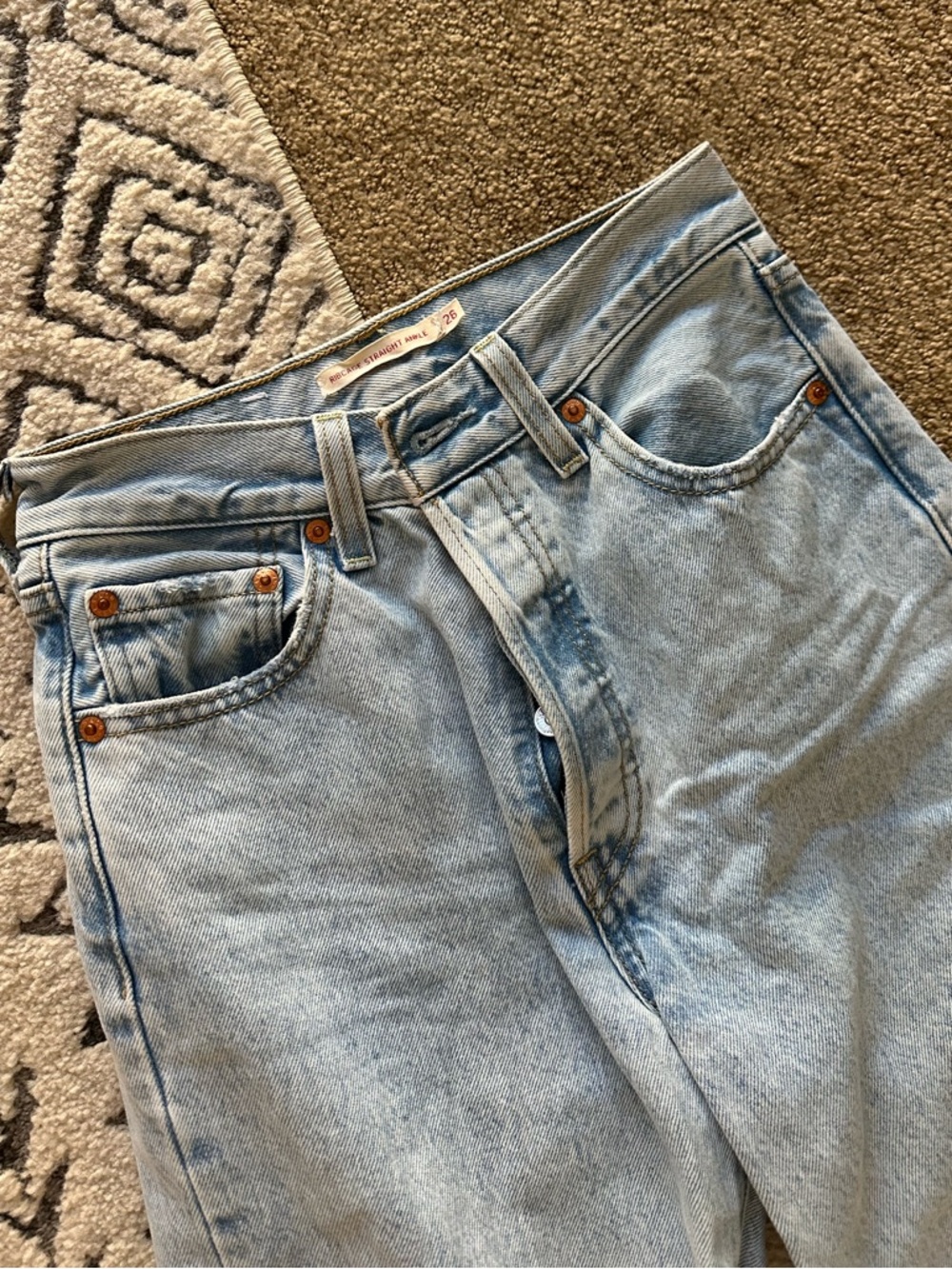 Levi's rib cage straight ankle